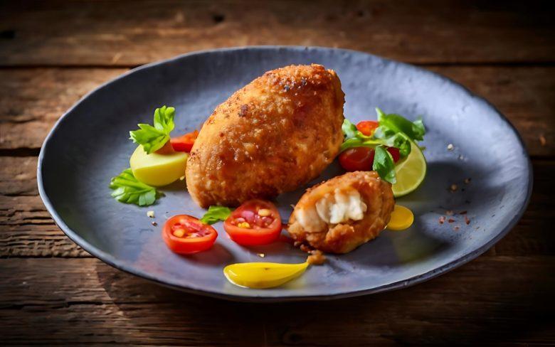 Croquete recheado com bacalhau