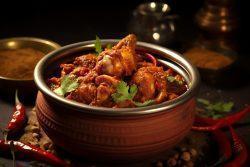 Caçarola de arroz com frango ao curry