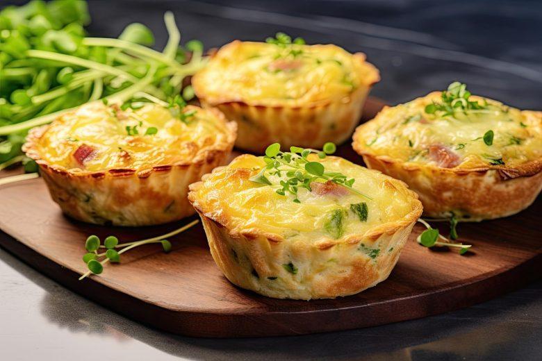 Mini quiche de presunto
