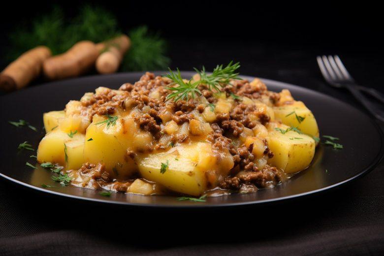 Carne moída com batata