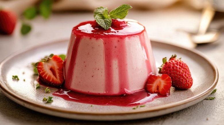 Flan de morango