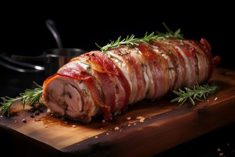 Pernil com bacon