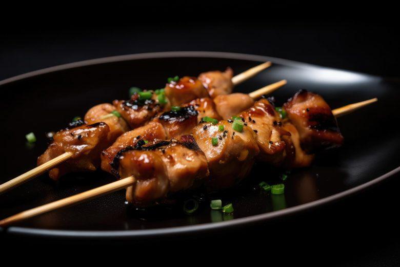 Espetinho de frango ao molho yakitori