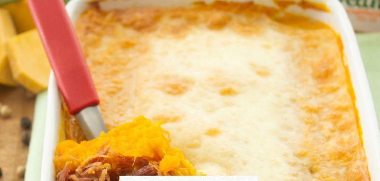 Escondidinho de abóbora e carne seca