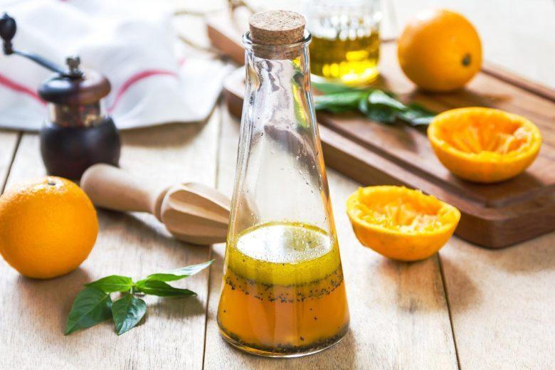 Molho vinagrete de laranja