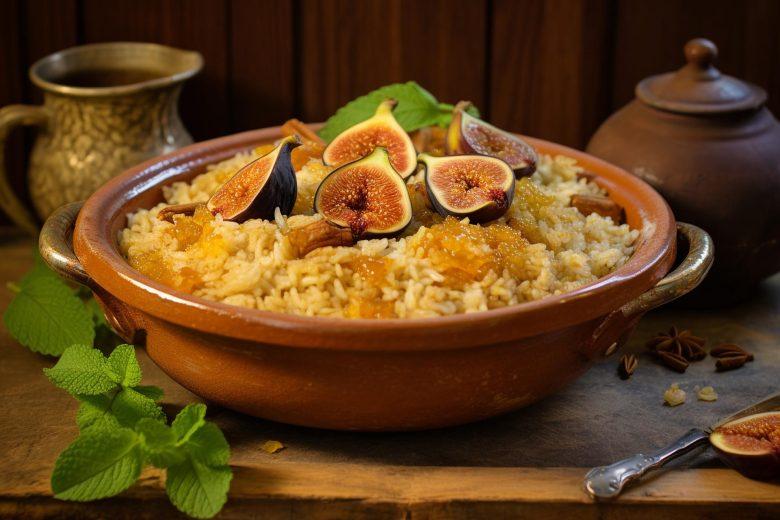 Risoto de mascarpone, figo e presunto
