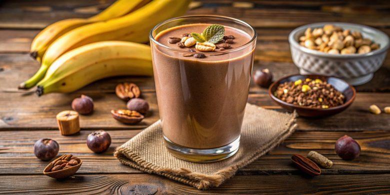 Batida de banana com chocolate