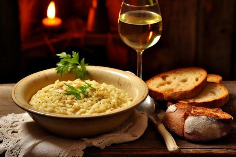 Risoto de limão com vinho branco