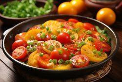 Salada simples de tomate