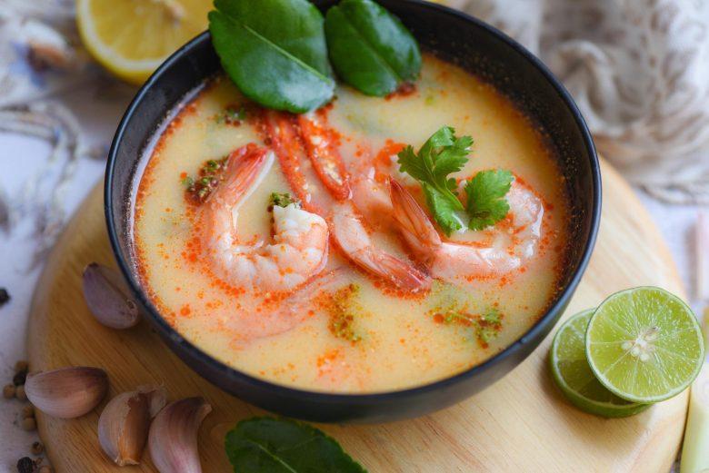 Sopa de camarão deliciosa