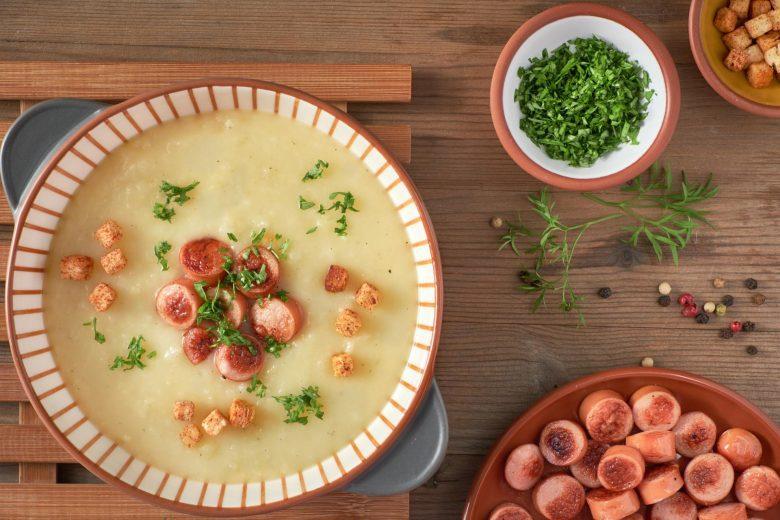 Creme de batata com calabresa