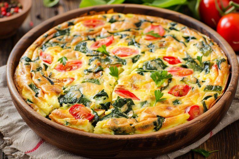 Torta de espinafre e requeijão