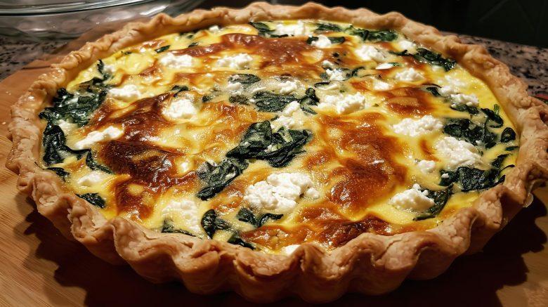 Torta de requeijão e escarola