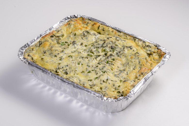 Lasanha de salmão com espinafre