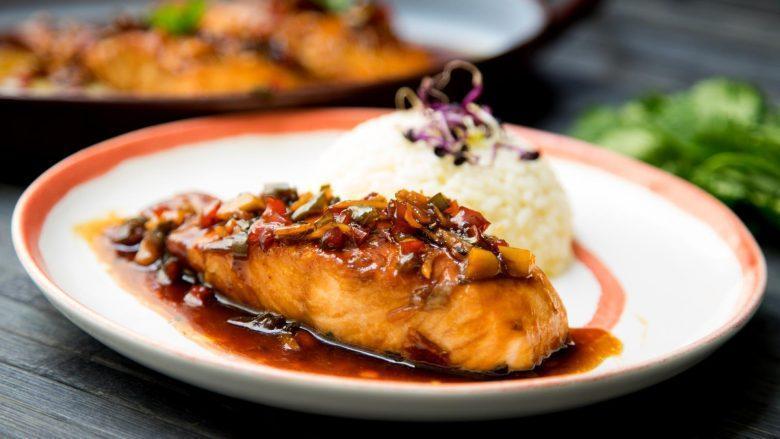 Salmão caramelizado
