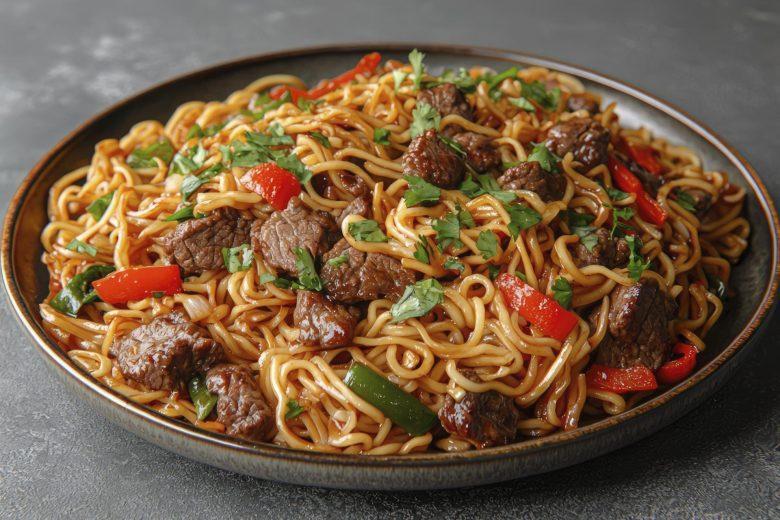 Yakisoba com macarrão instantâneo