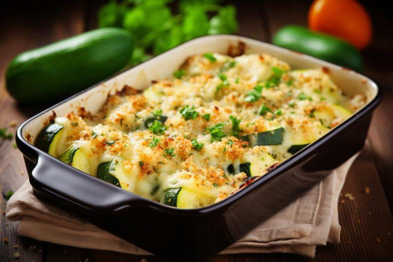 Abobrinha ao creme gratinada