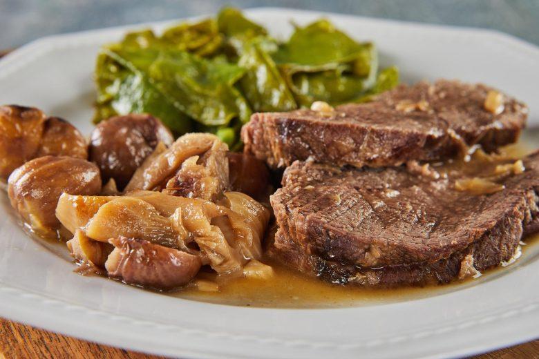 Rosbife perfumado com cogumelo