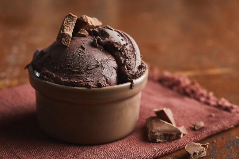 Sorvete de chocolate light