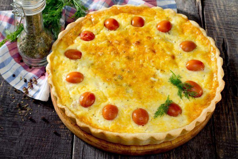 Quiche cremoso de frango