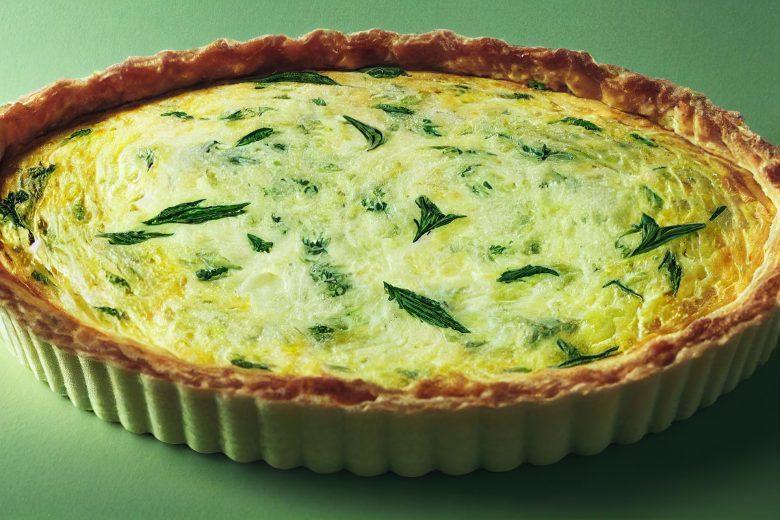 Quiche de espinafre e frango defumado