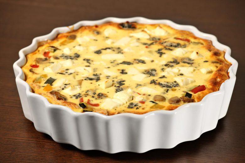 Quiche de palmito com requeijão