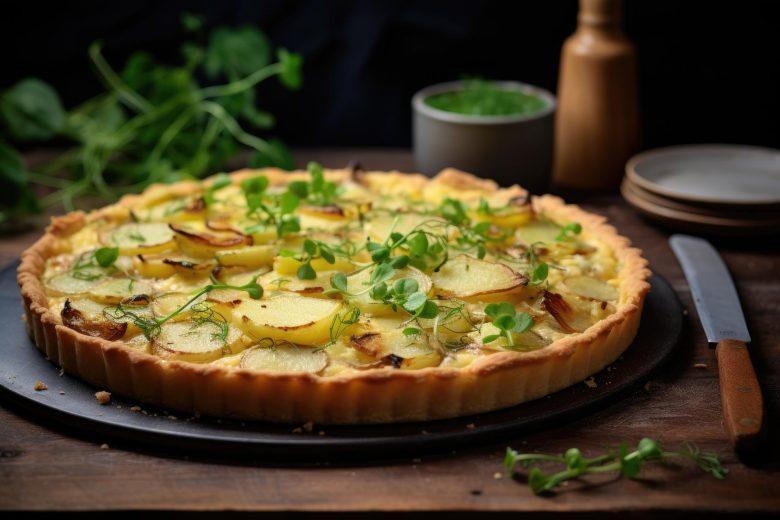 Quiche de cebola e batata