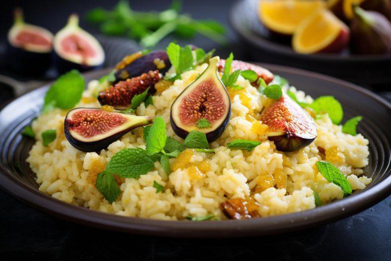 Risoto de figo com nozes