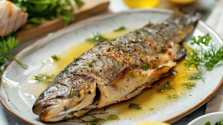 Peixe assado com ervas
