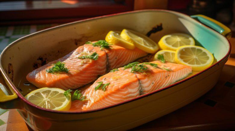 Salmão ao molho de limão