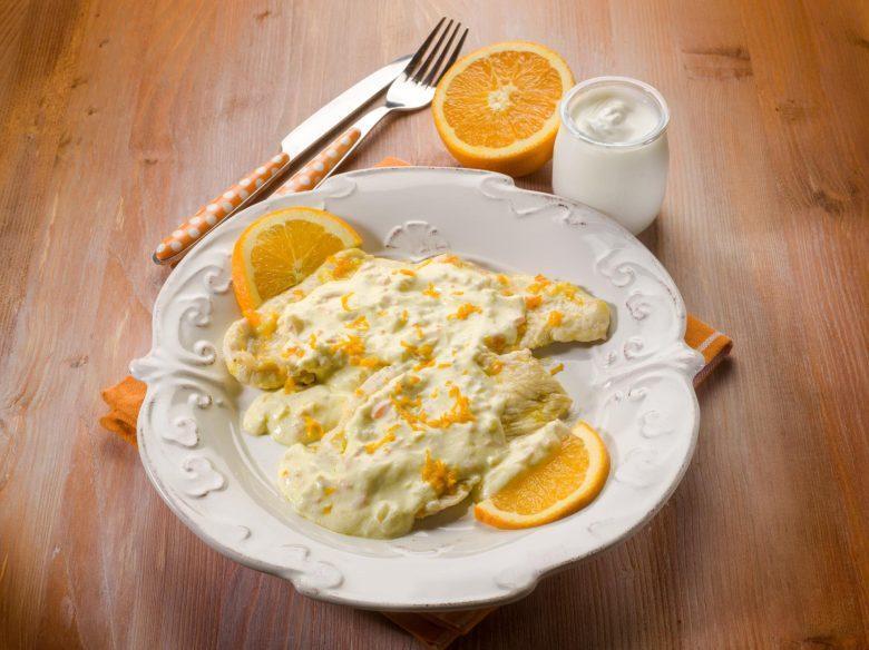 Frango ao creme de laranja