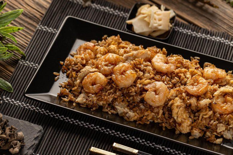 Arroz de língua de bacalhau com camarão