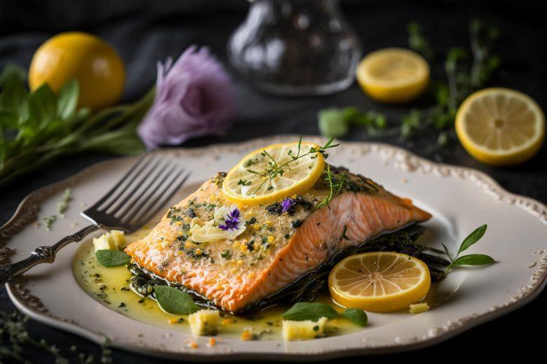Salmão ao azeite de oliva e gengibre