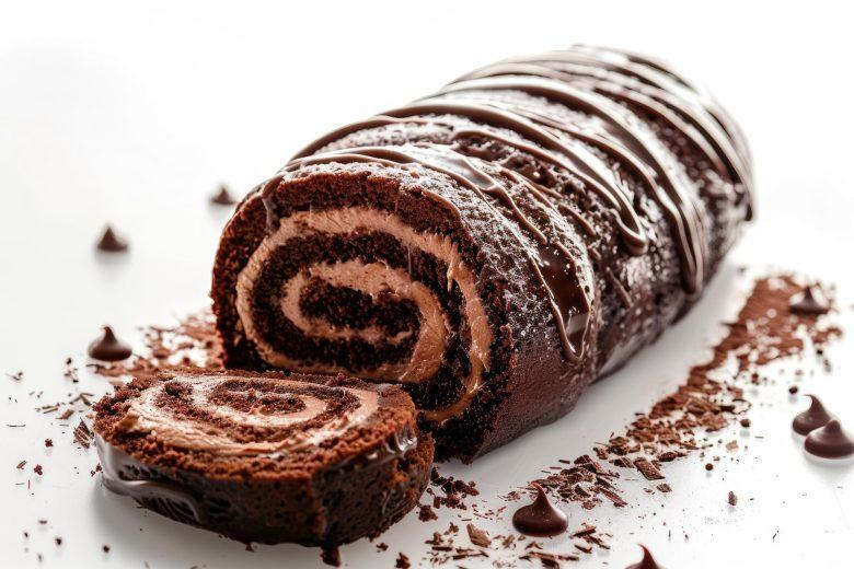 Rocambole de chocolate simples