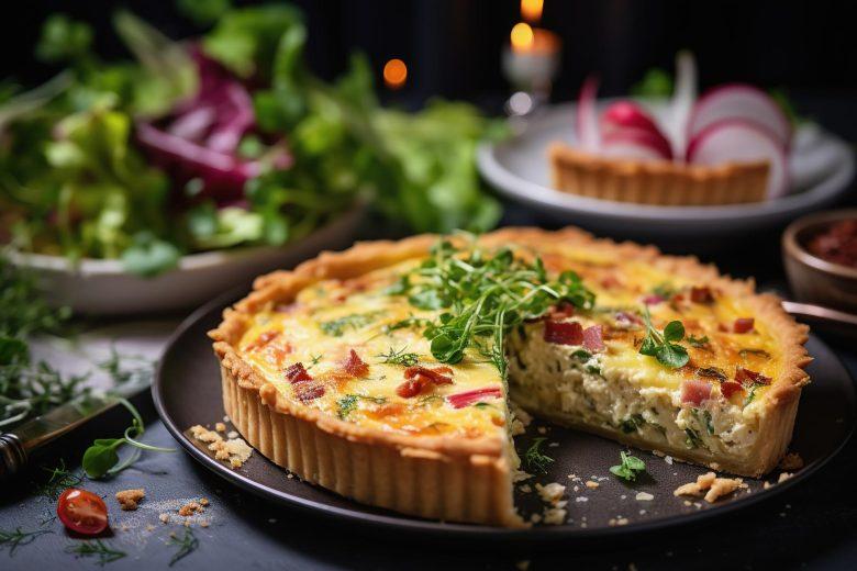 Quiche de queijo com bacon do Edu Guedes