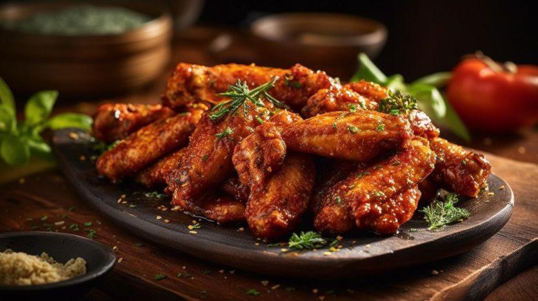 Asa de frango ao molho picante de laranja do Mais Você