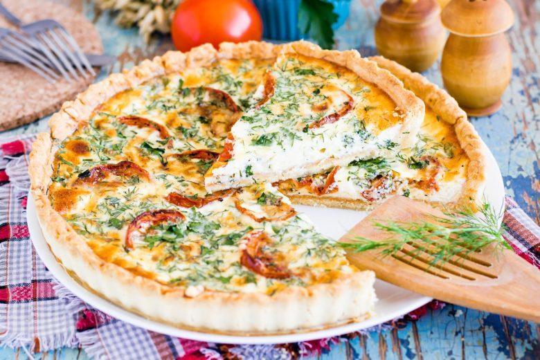 Quiche de alho poró com ricota