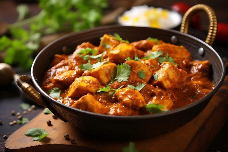 Curry de frango com leite de coco