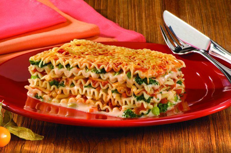 Lasanha vegetariana aos 3 queijos