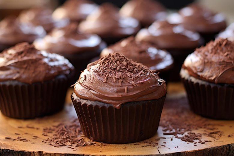 Cupcake cremoso de chocolate