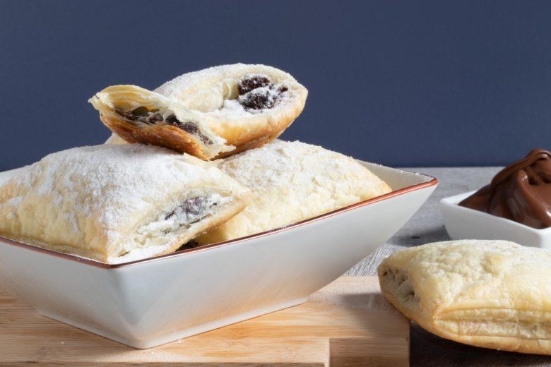 Strudel de banana e chocolate