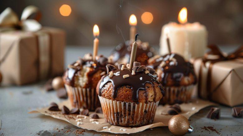 Cupcake de chocolate com creme de café