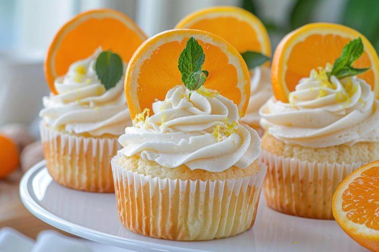 Cupcake de refrigerante de laranja
