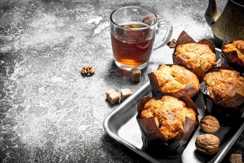 Muffin de banana e nozes