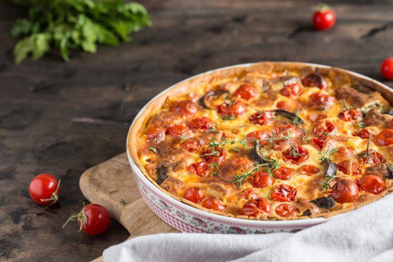 Quiche de tomate seco e azeitona
