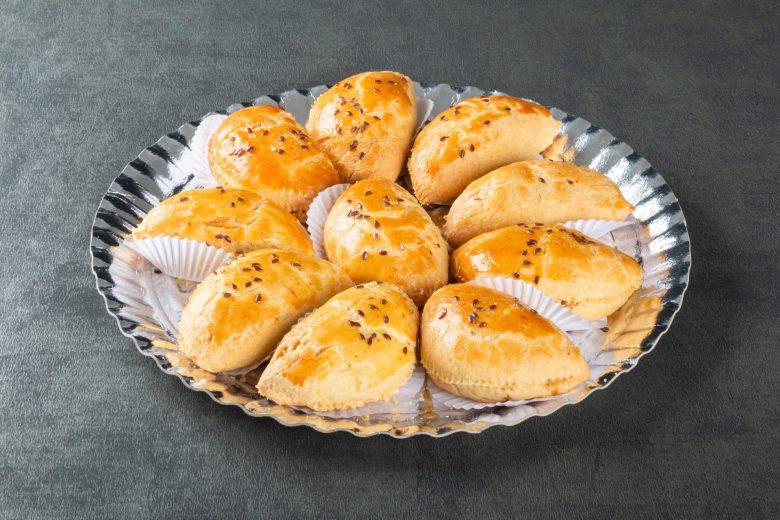 Pastel assado de bacalhau