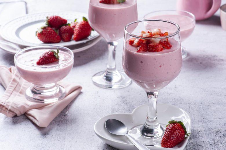 Mousse de morango prático