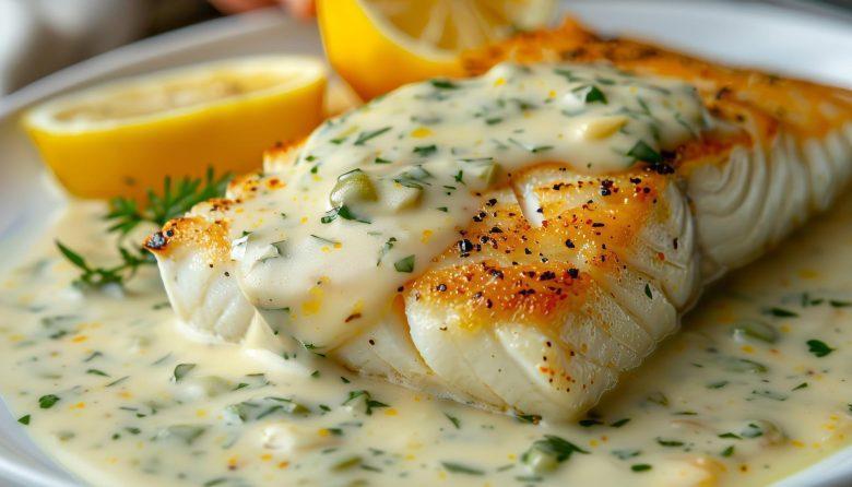 Bacalhau grelhado com maionese de ervas
