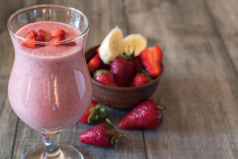 Smoothie de morango e banana