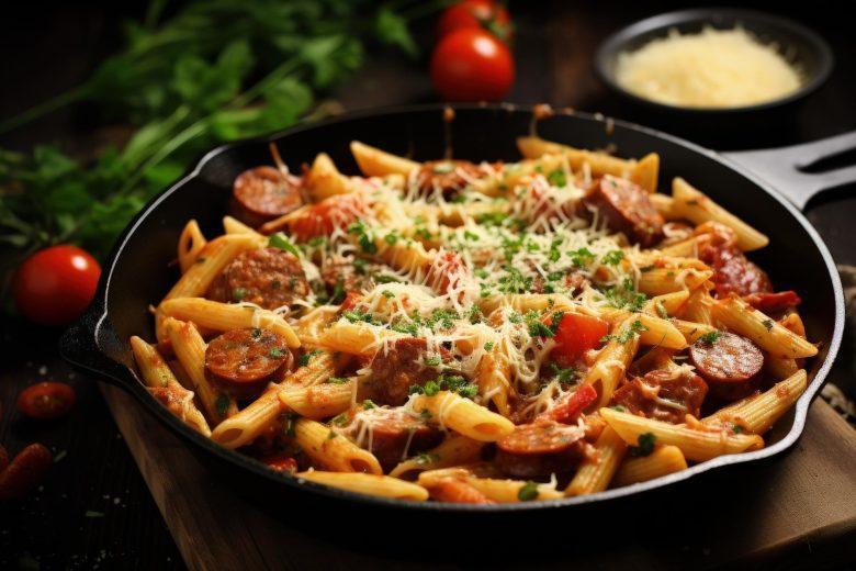 Macarrão com calabresa